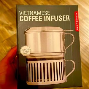 Vietnamese coffee infuser stainless steel and glass